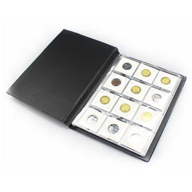 方形纸夹册，古钱币，现代机制币通用，共120枚！