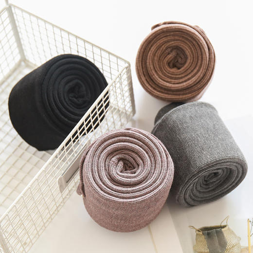 【内里加绒 经典百搭 不易起球】加绒一体裤秋冬新款加厚保暖儿童打底裤 日系纯色女童打底裤 商品图3