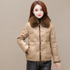QYM-YJY-21MT68-L新款时尚优雅气质翻领长袖短款保暖羽绒服外套 商品缩略图0