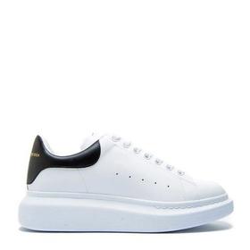 ALEXANDER MCQUEEN 明星同款男士经典白色牛皮黑尾阔型厚底休闲鞋运动鞋小白鞋低帮板鞋男鞋553680-WHGP5-9061