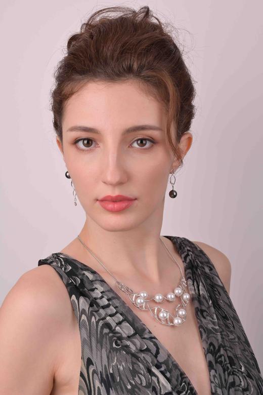 「DNA生命密码」澳白珍珠钻石项链9粒12mm澳洲白珍珠2.36克拉钻石28.46克18K白金 商品图4