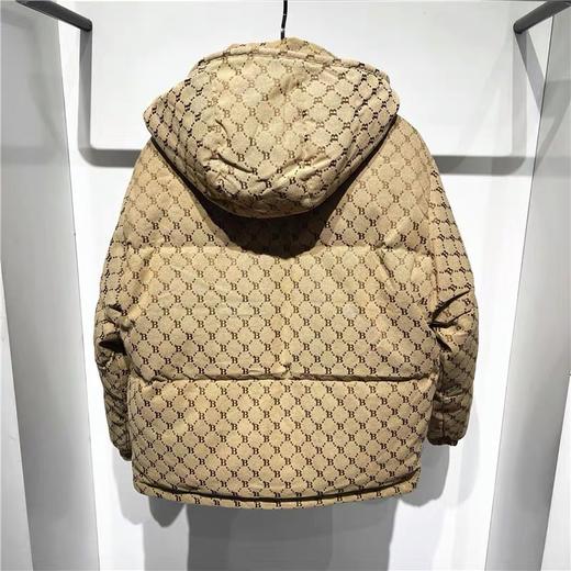 B1ACB4315太平鸟男装羽绒服2021冬季新款休闲宽松连帽外套格纹潮 商品图2