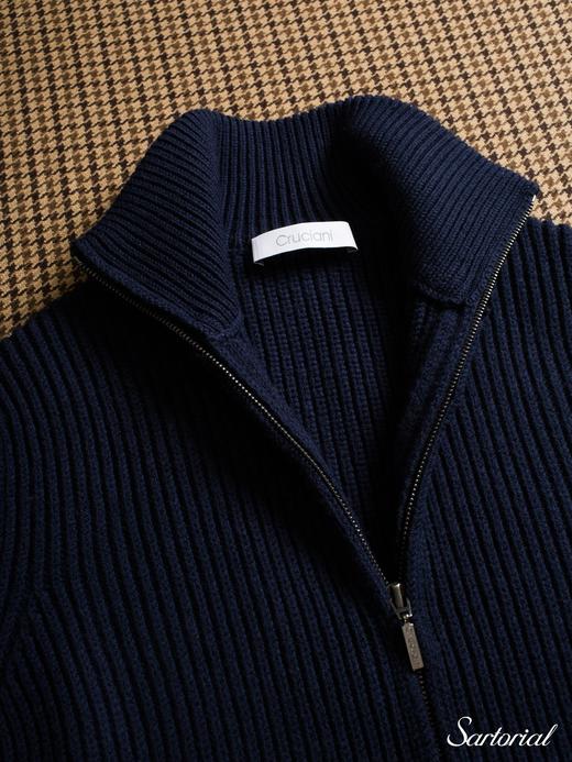 Cruciani 藏蓝羊毛外套 商品图4