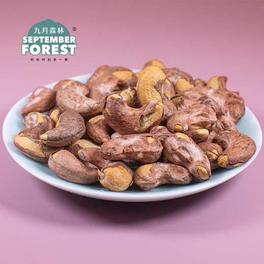 九月森林紫皮腰果2021年新货盐焗味大果仁500g罐装孕妇干果 商品图1
