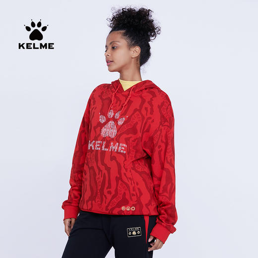 卡尔美卫衣五福临门新年连帽宽松情侣新年运动上衣 商品图4