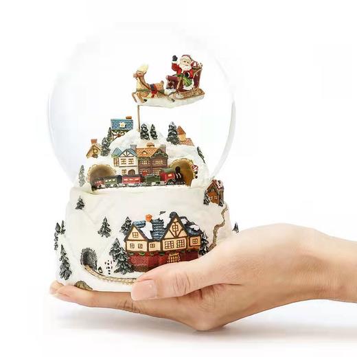 百货世界-JARLL 幸福的雪白圣诞水晶球音乐盒 商品图1