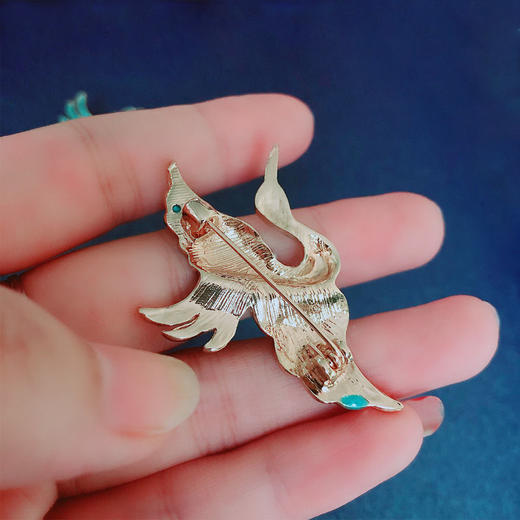 古典中国风珐琅仙鹤胸针胸花气质复古情侣别针大衣旗袍配饰女礼物 商品图7