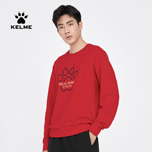卡尔美卫衣男五福临门新年情侣圆领新年运动套头衫 商品图4