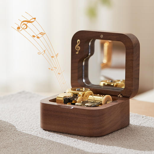 初心| 木质音乐盒黑胡桃木枫木 商品图1
