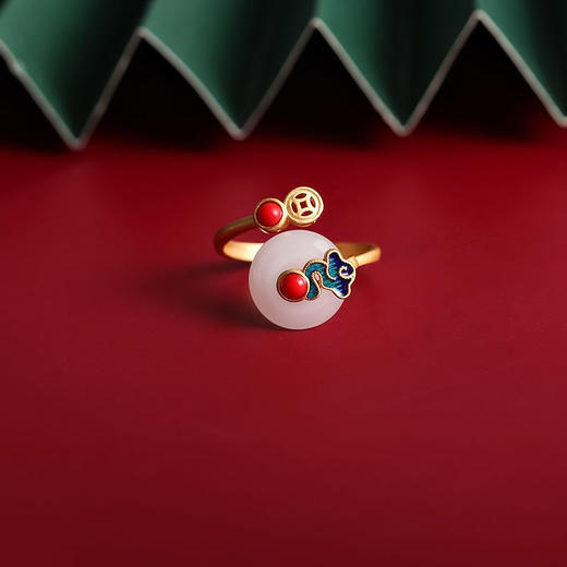 925银中国风祥云戒指女ins小众设计网红复古风开口尾戒礼物 商品图1