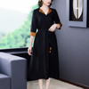 AHM-mdd9888新款中国风优雅妈妈装收腰显瘦气质长裙 商品缩略图2