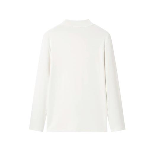 太平鸟男装半高领长袖T恤冬季纯色刺绣上衣B1DCB4221 商品图1