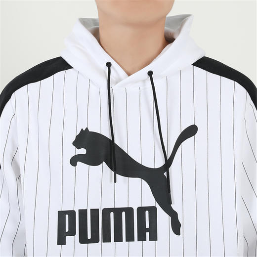 彪马PUMA  卫衣男装运动服加绒保暖休闲连帽竖条纹T7拼接衣套头衫男式卫衣 53017902 商品图3