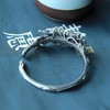 银饰手镯蝴蝶银镶如意镯子开口复古银手镯 商品缩略图3