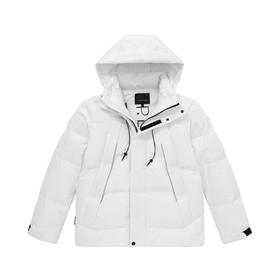 太平鸟男装 宽松时尚白色保暖抗寒羽绒服男BYACB4405