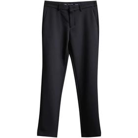 太平鸟男装2021冬装新款时尚蓝色修身字母刺绣休闲长裤B1GBB4335