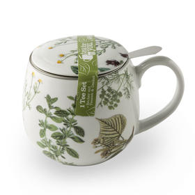 德国原产Könitz陶瓷杯茶杯水杯 茶伴系列绿草420ml