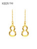 千叶珠宝5G黄金耳线足金葫芦耳饰福禄气质长款流苏耳环耳坠女39900026085 商品缩略图0