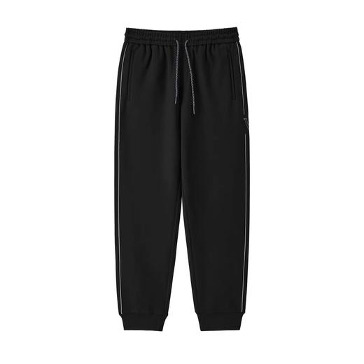 太平鸟男装 冬季黑色刺绣时尚卫裤潮休闲裤B1GHB4329 商品图0