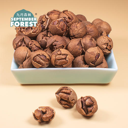 九月森林手剥核桃山核桃杭州临安2021年新货孕妇500g坚果零食 商品图0