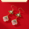 古装彩绘珐琅耳环女中式古风银流苏耳钉 商品缩略图3