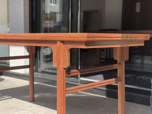 红桥红  家具严选  缅甸花梨（大果紫檀）【198瓜棱腿刀牙 画案】独板 商品图5