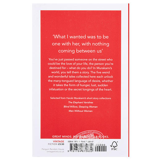 【中商原版】Vintage迷你系列：欲望 英文原版 Desire: Vintage Minis Haruki Murakami Vintage Minis 企鹅兰登封面展 商品图1