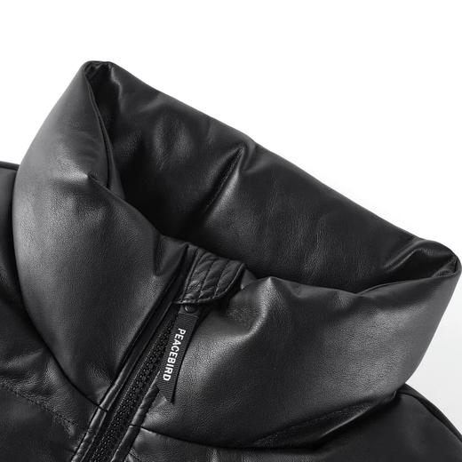 太平鸟男装 pu皮面包服潮流休闲立领羽绒服BYACB4517 商品图2