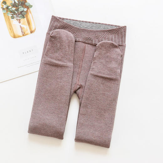 【内里加绒 经典百搭 不易起球】加绒一体裤秋冬新款加厚保暖儿童打底裤 日系纯色女童打底裤 商品图6