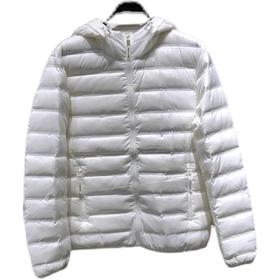 BYACB4103太平鸟男装2021冬装新款白色休闲连帽白鸭绒轻薄羽绒服