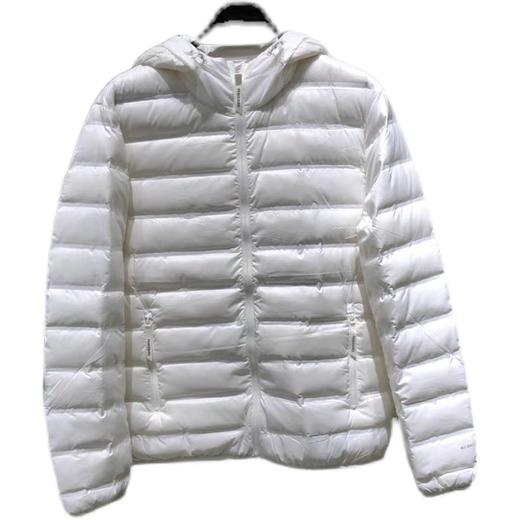 BYACB4103太平鸟男装2021冬装新款白色休闲连帽白鸭绒轻薄羽绒服 商品图0
