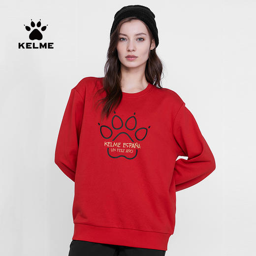 卡尔美卫衣男五福临门新年情侣圆领新年运动套头衫 商品图7