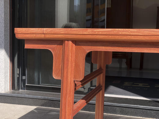 红桥红  家具严选  缅甸花梨（大果紫檀）【198瓜棱腿刀牙 画案】独板 商品图2