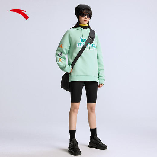 安踏连帽卫衣2021冬季新款情侣运动套头宽松长袖针织衫152218705 商品图6