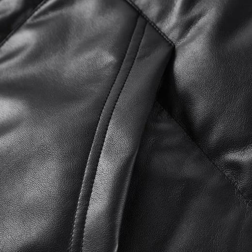 太平鸟男装 pu皮面包服潮流休闲立领羽绒服BYACB4517 商品图3