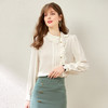 气质通勤，别致荷叶边翻领幸运钻扣衬衫WLZD-2127403 商品缩略图0