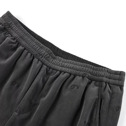 太平鸟男装 刺绣休闲裤灰色修身束脚裤潮流B2GHB4387 商品图2