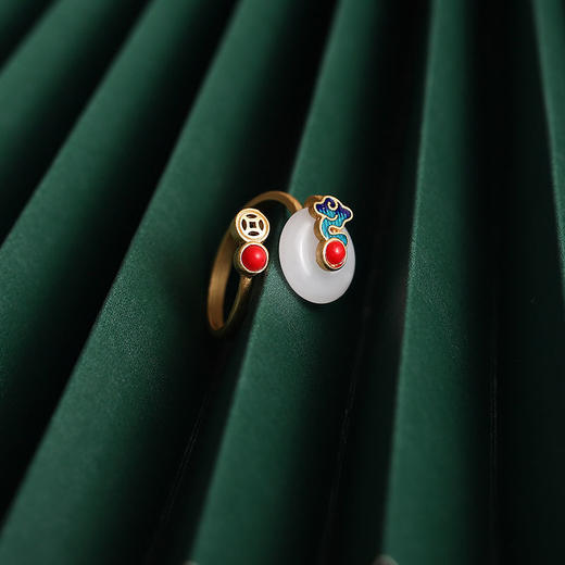 925银中国风祥云戒指女ins小众设计网红复古风开口尾戒礼物 商品图3