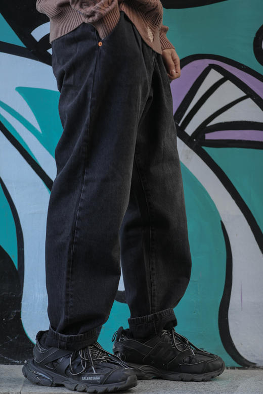 W139331408做旧直筒牛仔裤 商品图1