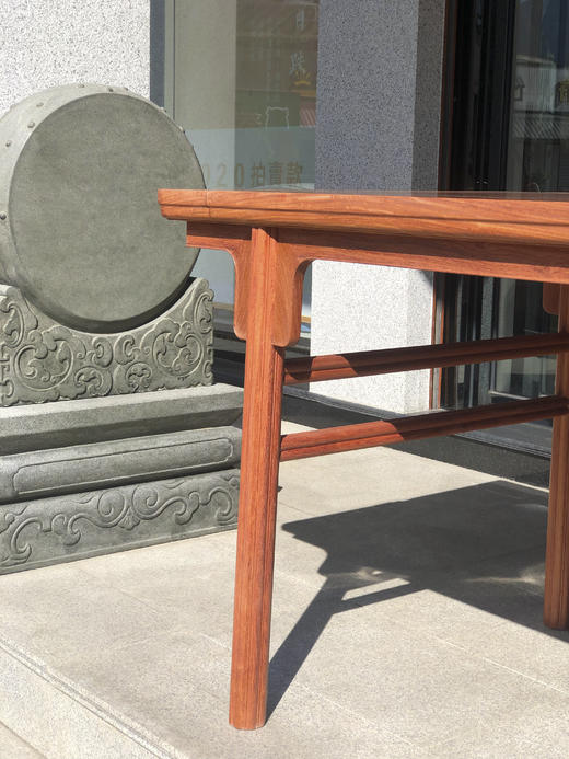 红桥红  家具严选  缅甸花梨（大果紫檀）【198瓜棱腿刀牙 画案】独板 商品图3