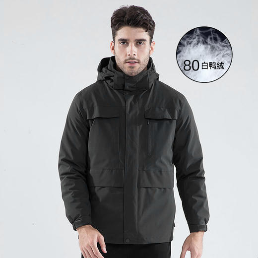 【可拆卸内胆】【新款DTH】大依优型大码加肥加大两件套羽绒服外套休闲胖子大码男 商品图1
