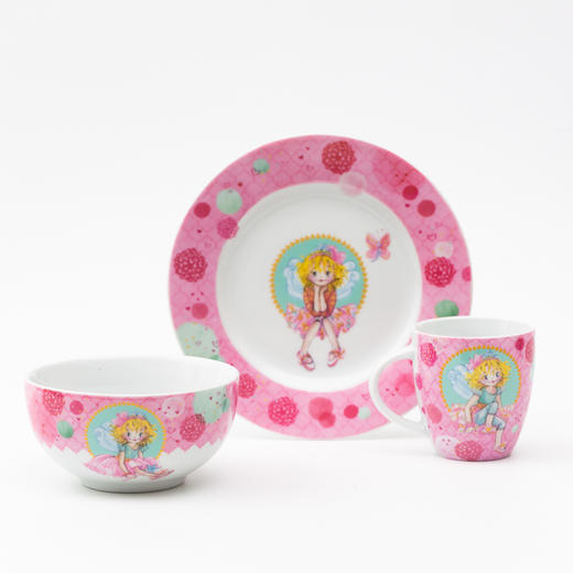 德国原产Könitz水杯餐盘饭碗 莉莉菲公主餐具3件套 商品图0