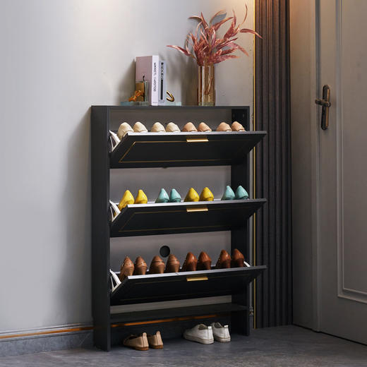 【自行组装】翻斗鞋柜超薄17cm门口大容量玄关柜经济型简约收纳储物柜鞋架 商品图2