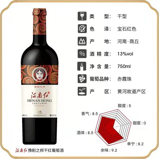 民权河南红豫剧之邦干红葡萄酒750ml/瓶 商品图3