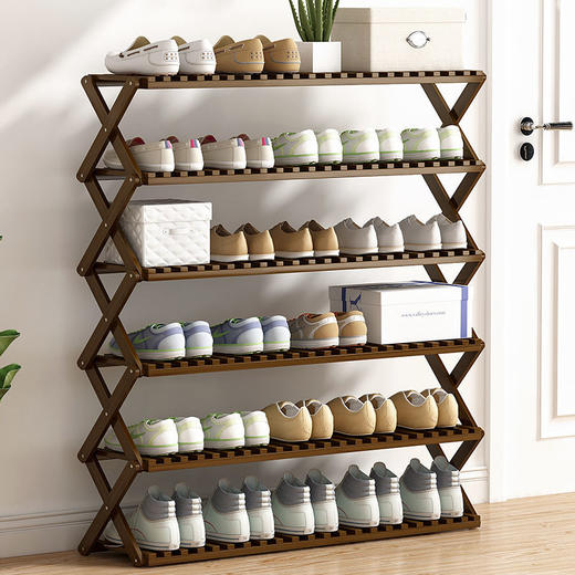折叠鞋架子简易多层鞋柜收纳宿舍防尘门口神器实木特价清仓置物架 商品图4