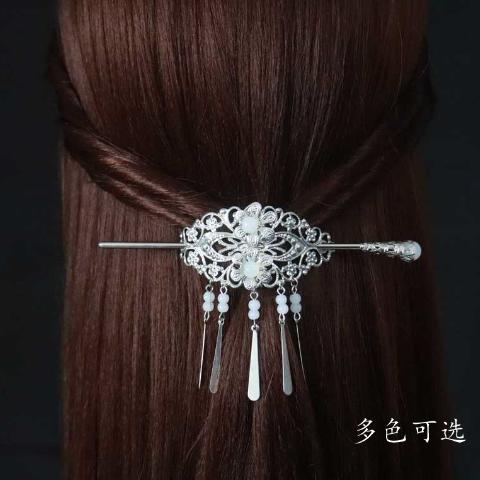 包邮古装cos古风头饰发饰表演写真汉服饰古典束发流苏对发夹发簪 商品图0