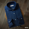 Sojitz 深蓝色丹宁牛仔意式工艺衬衫 商品缩略图0