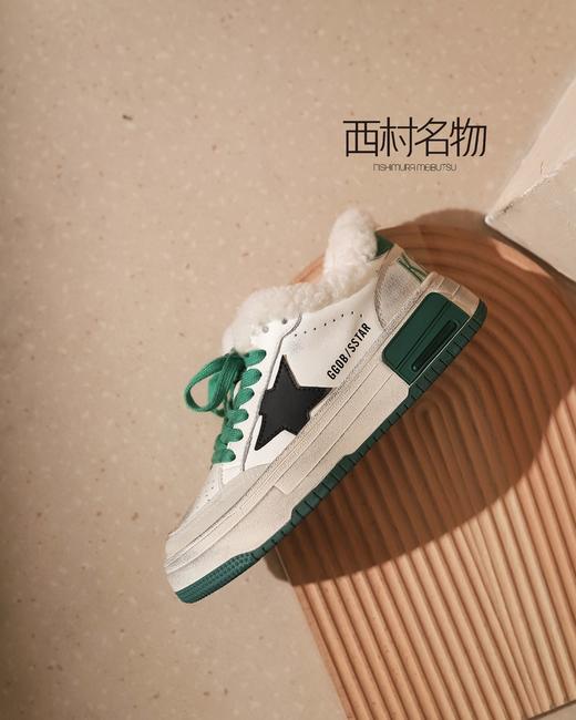 西村名物2022秋冬爆款休闲百搭加绒小白鞋X22AM18981 商品图2