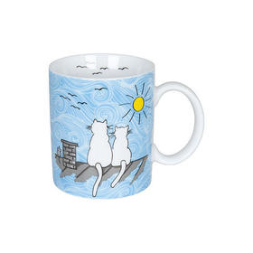 德国原产Könitz陶瓷杯马克杯咖啡杯 猫咪300ml