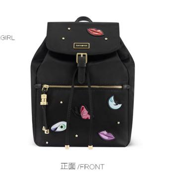 新秀丽女士双肩包 抽绳搭扣时尚潮流休闲防泼水大容量都市女包背包 34N*409 商品图0